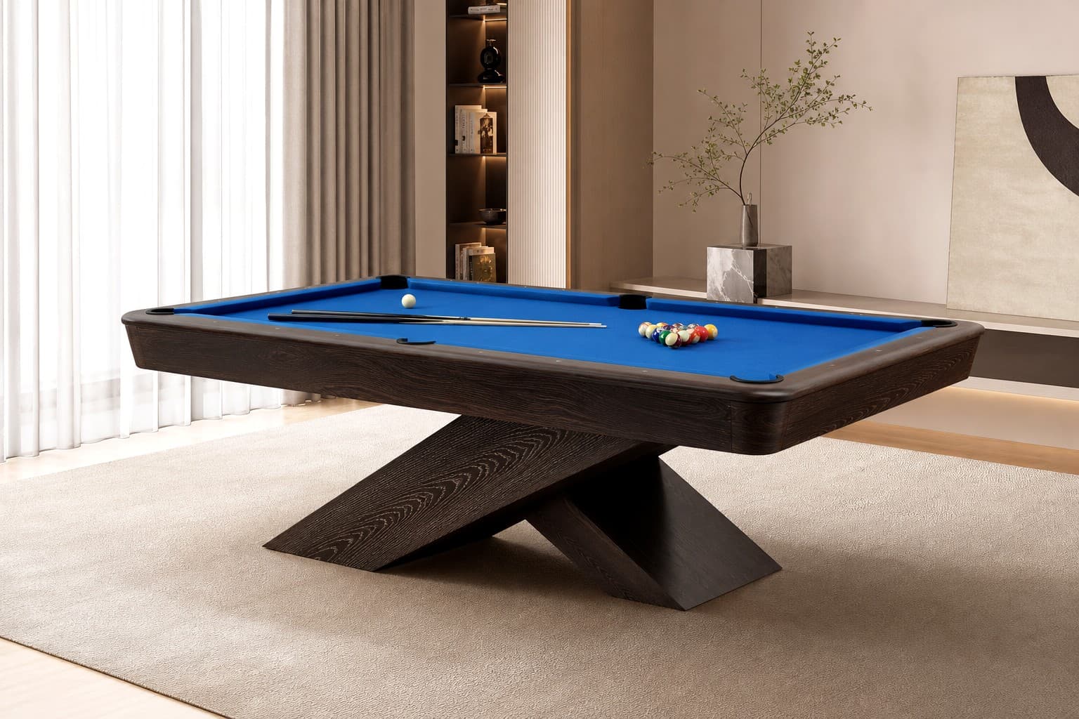 Flint Cross — modern designer game table by FLINT Billiards