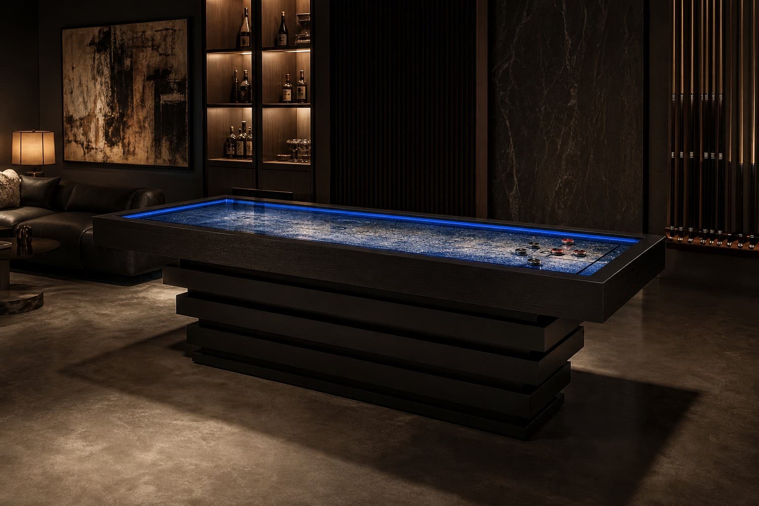 Flint Shuffleboard — modern designer game table by FLINT Billiards